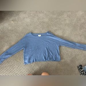 Aerie blue size large cropped sweater